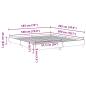 Preview: Bettrahmen Schwarz Eichen-Optik 203 x 183 x 25 cm Holzwerkstoff