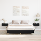 Preview: Bettgestell Schwarze Eiche 140x200 cm Konstruiertes Holz