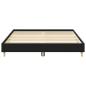 Preview: Bettgestell Schwarze Eiche 140x200 cm Konstruiertes Holz