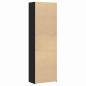 Preview: Büroschrank Schwarz Eichen-Optik 60 x 32 x 190 cm Holzwerkstoff
