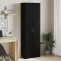 Preview: Büroschrank Schwarz Eichen-Optik 60 x 32 x 190 cm Holzwerkstoff