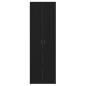 Preview: Büroschrank Schwarz Eiche 60x32x190 cm Holzwerkstoff
