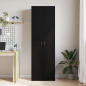 Preview: Büroschrank Schwarz Eichen-Optik 60 x 32 x 190 cm Holzwerkstoff