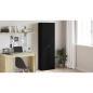 Preview: Büroschrank Schwarz Eichen-Optik 60 x 32 x 190 cm Holzwerkstoff
