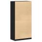 Preview: Kleiderschrank in Schwarz und Eiche, 100x50x200 cm, aus Holzwerkstoff
