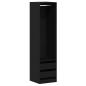 Preview: Kleiderschrank in Schwarz, Eiche, 50x50x200 cm aus Holzwerkstoff