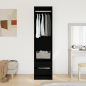 Preview: Kleiderschrank in Schwarz, Eiche, 50x50x200 cm aus Holzwerkstoff