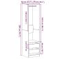 Preview: Kleiderschrank in Schwarz, Eiche, 50x50x200 cm aus Holzwerkstoff