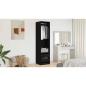 Preview: Kleiderschrank in Schwarz, Eiche, 50x50x200 cm aus Holzwerkstoff