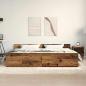 Preview: Bettgestell Altholz 200x200 cm Holzwerkstoff