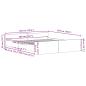 Preview: Bettgestell Altholz 200x200 cm Holzwerkstoff