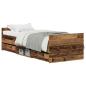Preview: Bettgestell ohne Matratze Altholz 75x190 cm Holzwerkstoff