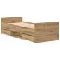 Preview: Bettgestell ohne Matratze Artisan Eiche 75x190 cm Holzwerkstoff