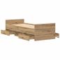 Preview: Bettgestell ohne Matratze Artisan Eiche 75x190 cm Holzwerkstoff
