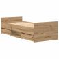 Preview: Bettgestell ohne Matratze Artisan Eiche 75x190 cm Holzwerkstoff