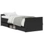 Preview: Bettgestell ohne Matratze Schwarz Eiche 75x190 cm Holzwerkstoff