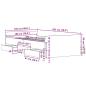 Preview: Bettgestell ohne Matratze Schwarz Eiche 100x200cm Holzwerkstoff