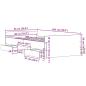 Preview: Bettgestell ohne Matratze Schwarz Eiche 90x200 cm Holzwerkstoff