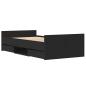 Preview: Bettgestell ohne Matratze Schwarz Eiche 90x190 cm Holzwerkstoff