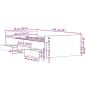 Preview: Bettgestell ohne Matratze Schwarz Eiche 90x190 cm Holzwerkstoff