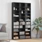 Preview: ARDEBO.de - CD-Regal Schwarz Eiche 101x23x177,5 cm Holzwerkstoff