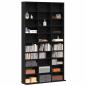 Preview: CD-Regal Schwarz Eiche 101x23x177,5 cm Holzwerkstoff