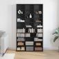 Preview: CD-Regal Schwarz Eiche 101x23x177,5 cm Holzwerkstoff