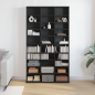 Preview: CD-Regal Schwarz Eiche 101x23x177,5 cm Holzwerkstoff