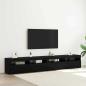 Preview: ARDEBO.de - TV Schränke 2 Stück mit LED Lichtern Schwarze Eiche Holzwerkstoff, TV Schrank mit LED Schwarze Eiche 120x35x40 cm Holzwerkstoff
