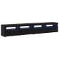 Preview: TV Schränke 2 Stück mit LED Lichtern Schwarze Eiche Holzwerkstoff, TV Schrank mit LED Schwarze Eiche 120x35x40 cm Holzwerkstoff