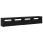 Preview: TV Schränke 2 Stück mit LED Lichtern Schwarze Eiche Holzwerkstoff, TV Schrank mit LED Schwarze Eiche 120x35x40 cm Holzwerkstoff