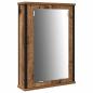 Preview: Waschbeckenunterschrank mit integriertem Becken aus altem Holz und Holzwerkstoff