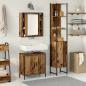 Preview: ARDEBO.de - 3-teiliges Badezimmermöbel Set aus Holzwerkstoff in antiker Holzoptik