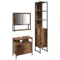 Preview: Waschbeckenunterschrank mit integriertem Becken Altholz Holzwerkstoff