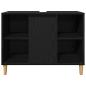 Preview: 3-teiliges Badezimmermöbel Set schwarze Eiche Holzwerkstoff, Badschrank schwarze Eiche 30x30x190 cm Holzwerkstoff, Badschrank schwarze Eiche 30x30x100 cm Holzwerkstoff