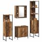 Preview: 4-teiliges Badezimmermöbel Set Rustikales Holz Holzwerkstoff