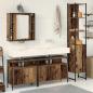 Preview: ARDEBO.de - Badezimmer Waschbeckenunterschrank mit integriertem Becken Altholz