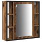 Preview: Badezimmer Waschbeckenunterschrank mit integriertem Becken Altholz