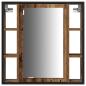 Preview: Badezimmer Waschbeckenunterschrank mit integriertem Becken Altholz