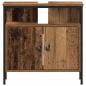 Preview: Badezimmer-Waschtischschrank mit integriertem Waschbecken - Alte Holzoptik