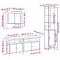 Preview: Badezimmer-Waschtischschrank mit integriertem Waschbecken - Alte Holzoptik