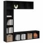 Preview: Bücherregale 3 Stück Schwarz Eiche 36x30x143 cm Holzwerkstoff