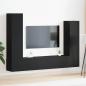 Preview: ARDEBO.de - 4-teiliges TV-Schranksystem Wandmontage Schwarze Eiche modernes Holz