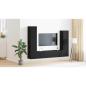Preview: 4-teiliges TV-Schranksystem Wandmontage Schwarze Eiche modernes Holz