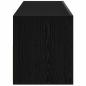 Preview: Nachttisch mit LED-Leuchten Schwarz Eiche 60x35x40 cm Holzwerkstoff