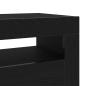 Preview: Nachttisch mit LED-Leuchten Schwarz Eiche 60x35x40 cm Holzwerkstoff