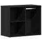 Preview: Schminktischset mit LED in Schwarz Eiche aus Holzwerkstoff, LED Schminktisch in Schwarz Eiche, 60x40x140 cm, aus Holzwerkstoff, Kosmetikschrank in Schwarz Eiche, 80x40x75 cm, aus Holzwerkstoff, Kosmetikschrank in Schwarz Eiche - 80x40x65 cm, aus Holzwerks
