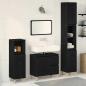 Preview: ARDEBO.de - 3-teiliges Badezimmer Schrank Set Schwarze Eiche Holzwerkstoff