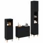 Preview: 3-teiliges Badezimmer Schrank Set Schwarze Eiche Holzwerkstoff