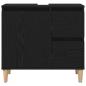 Preview: 3-teiliges Badezimmer Schrank Set Schwarze Eiche Holzwerkstoff